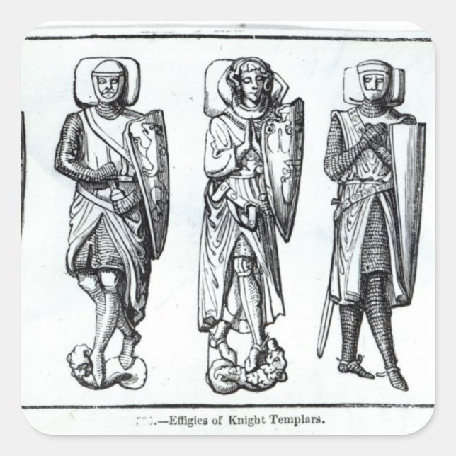 Effigies of Knights Templars Square Sticker (Front)