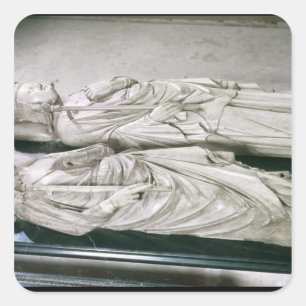Effigies of Philippe III  the Bold and Philippe Square Sticker