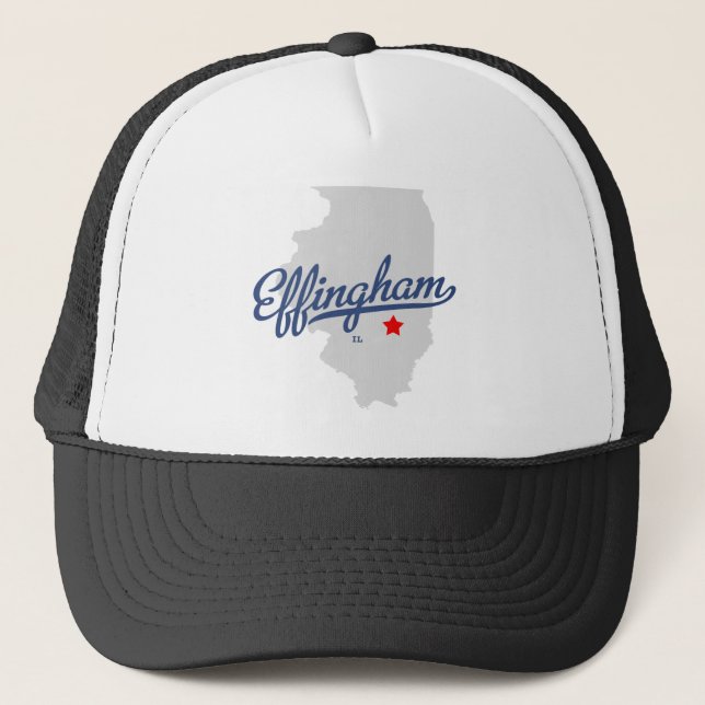 Effingham Illinois IL Shirt Trucker Hat (Front)