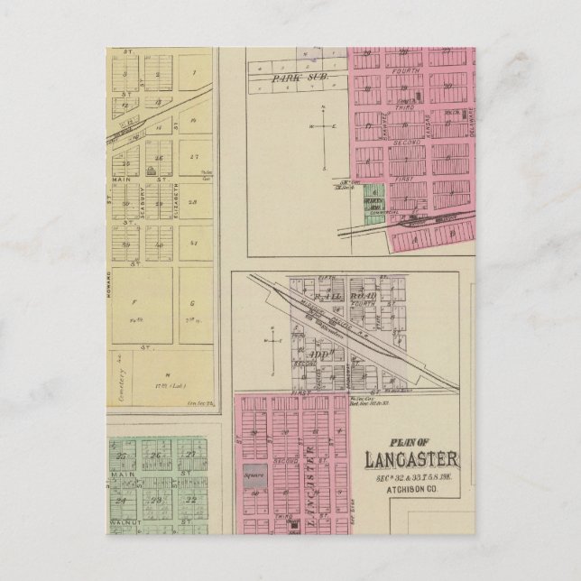 Effingham, Muscotah, Lancaster, Kansas Postcard (Front)