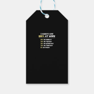Effort At Work Essential - Hardly Working Gift Tags