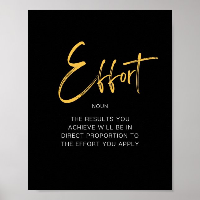 Effort Inspiring Quote Poster (Front)