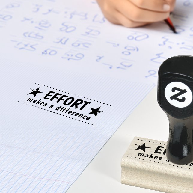 Effort Makes A Difference Personalised Teacher Rubber Stamp (Effort Makes A Difference Personalized Teacher Rubber Stamp)