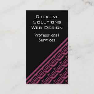Effortless Charm Business Card, Burgundy Card