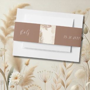 Effortlessly Elegant Minimalist Wedding Invitation Belly Band
