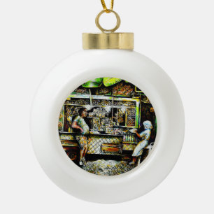 Effulgent Ceramic Ball Christmas Ornament