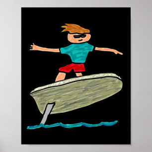 Efoil Surfing Poster