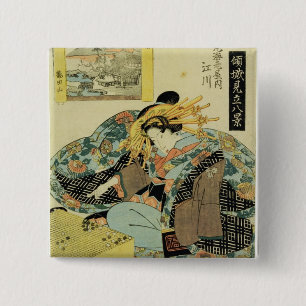 Egawa from the Maruebiya House 15 Cm Square Badge