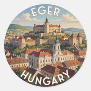 Eger Castle Hungary Historic Landmark Classic Round Sticker