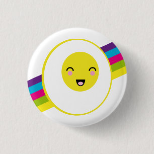 egg 3 cm round badge
