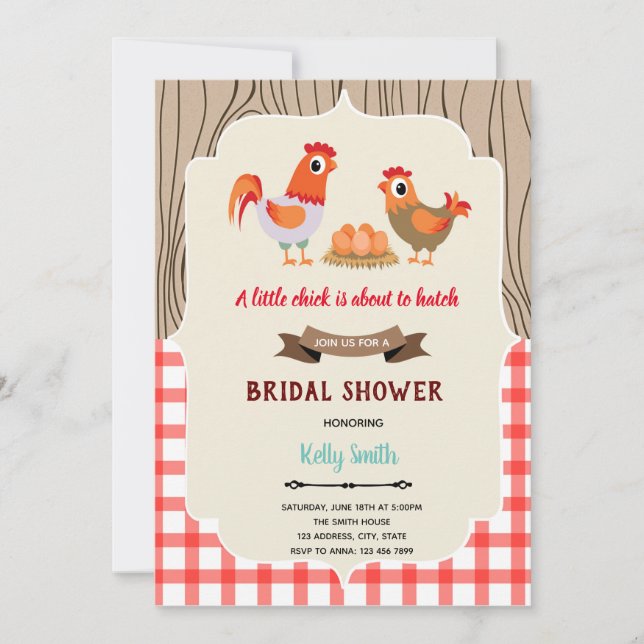 Egg About to hatch shower invitation (Front)