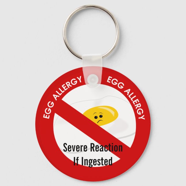 Egg Allergy Alert Key Ring (Front)