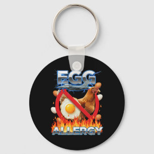 Egg Allergy Egg Free Funny Chicken Food Allergy Fo Key Ring