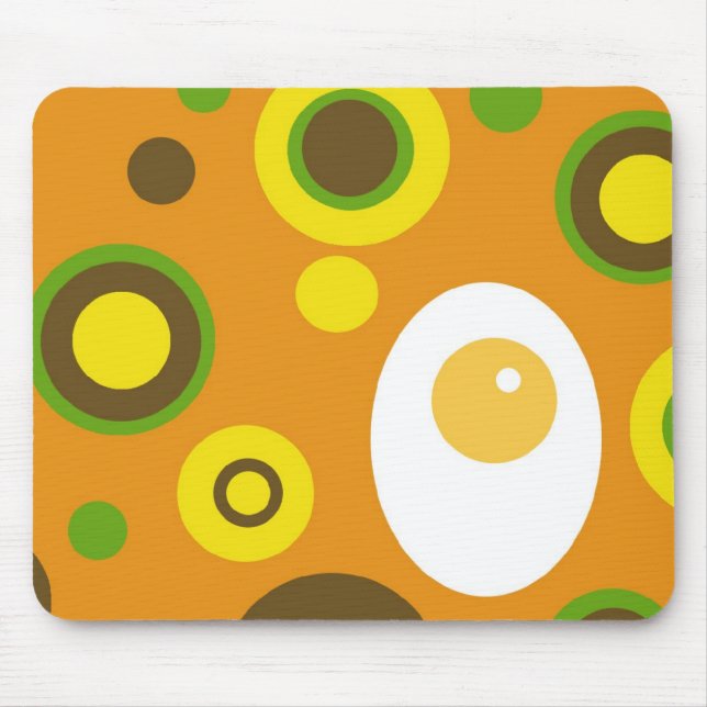 Egg and Polka Dots! Mouse Pad (Front)