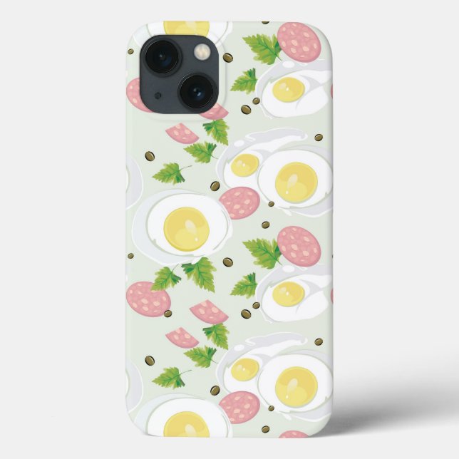 Egg and Sausage Pattern Case-Mate iPhone Case (Back)