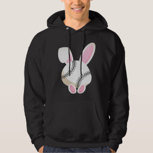 Egg Baseball Rabbit Bunny Ears Funny Easter Day Pl Hoodie