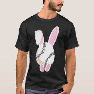 Egg Baseball Rabbit Bunny Ears Funny Easter Day Pl T-Shirt