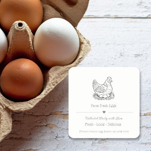 Egg box Label free range farmers market