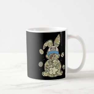 Egg Bunny With Cap Camo Hunting Boys Girls Happy E Coffee Mug
