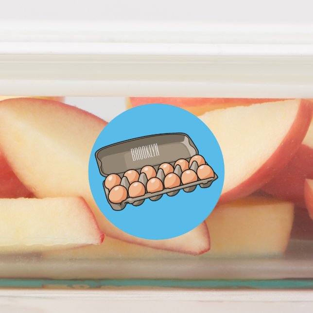 Egg carton cartoon illustration (Affixed)