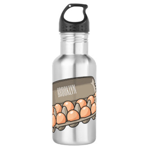 Egg carton cartoon illustration 532 ml water bottle