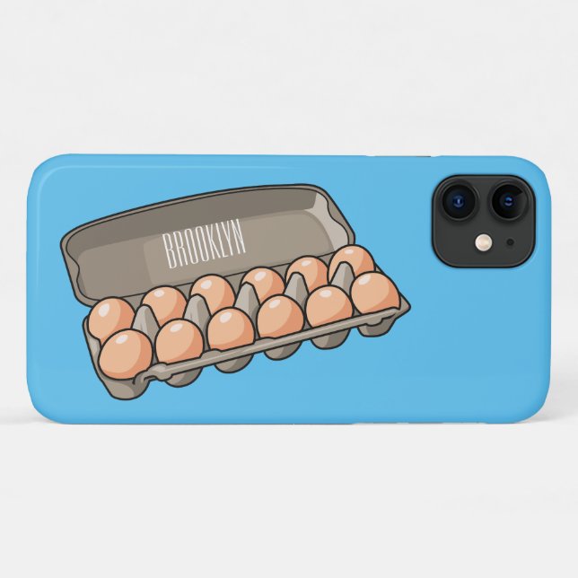 Egg carton cartoon illustration Case-Mate iPhone case (Back (Horizontal))