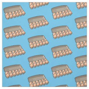 Egg carton cartoon illustration fabric