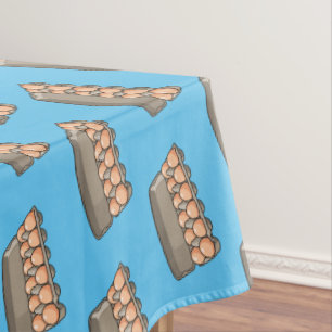 Egg carton cartoon illustration tablecloth