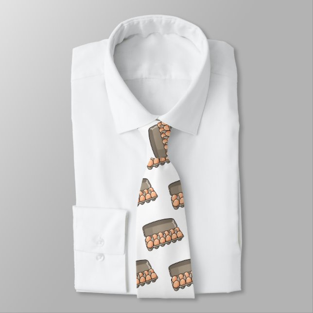 Egg carton cartoon illustration  tie (Tied)