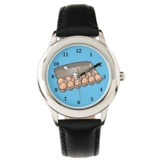 Egg carton cartoon illustration watch (Front)