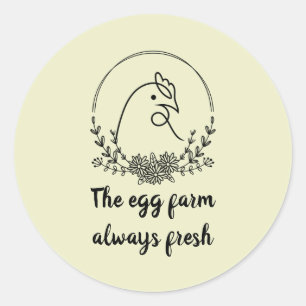 Egg Carton  Farmhouse Supplies Classic Round Sticker