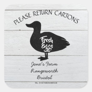 Egg Carton Label customise Duck egg box free range