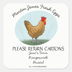 Egg Carton Label customise hens egg box free range