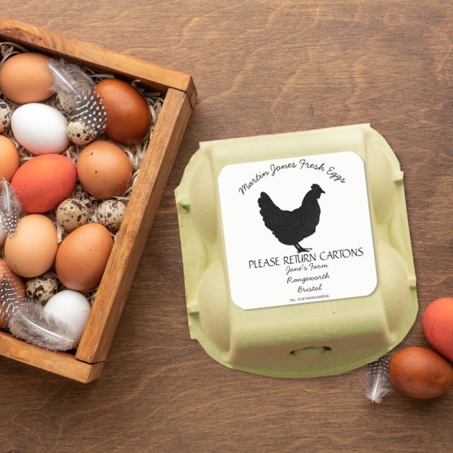 Egg Carton Label customize hens egg box free range (Creator Uploaded)