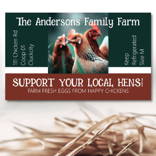 Egg Carton Packaging Funny Quote Custom Chicken  Rectangular Sticker