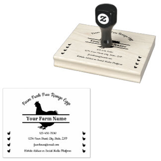 Egg Carton Stamp Chicken Split Monogram Farmhouse