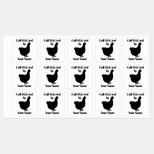 Egg Carton Stickers Coll-EGG-ted by YOUR NAME (Sheet)