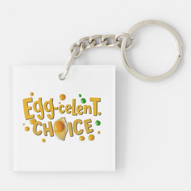 Egg-celent Choice Keychain (Back)