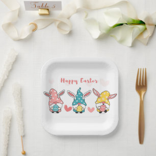 Egg-cellent Easter Gnomes Paper Plate