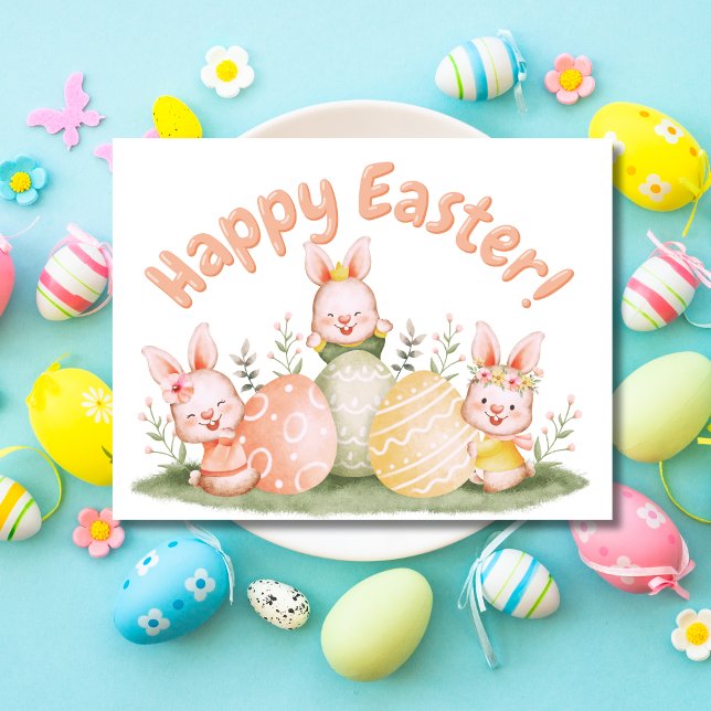 Egg-cellent Easter Greetings Holiday Postcard (Creator Uploaded)