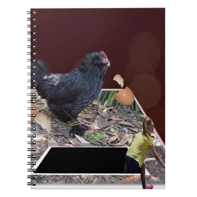 Egg-cellent Feast: Giant Chicken's Pop-Out Design Notebook (Front)