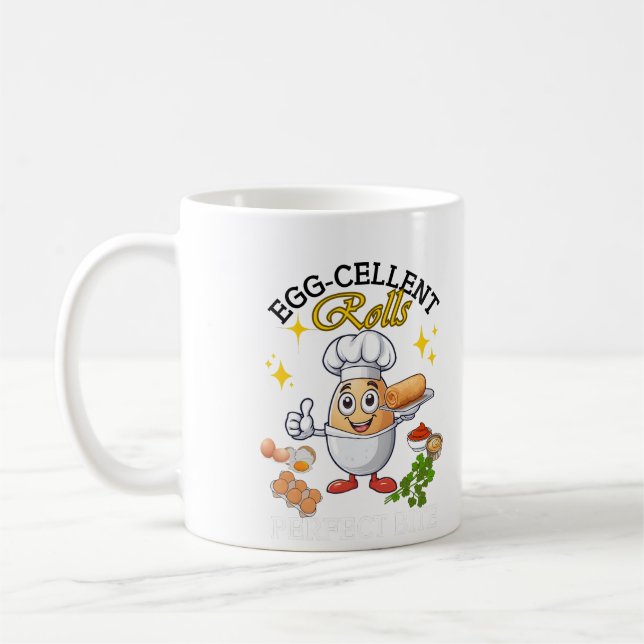 Egg-cellent Rolls Perfect Bite Coffee Mug (Left)