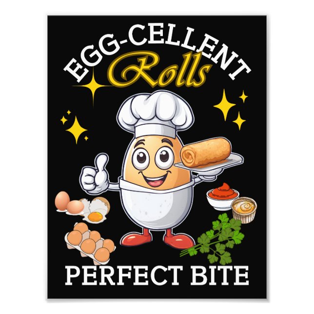 Egg-cellent Rolls Perfect Bite Photo Print (Front)