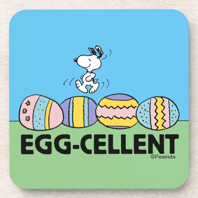 Egg-cellent Snoopy Easter Coaster (Front)