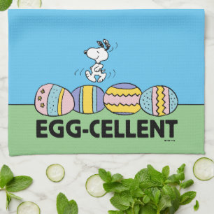 Egg-cellent Snoopy Easter Tea Towel