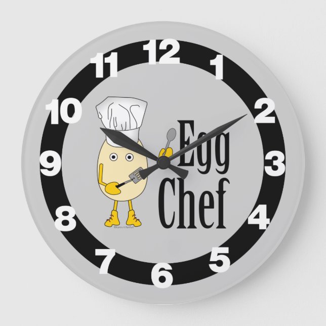 Egg Chef  Large Clock (Front)