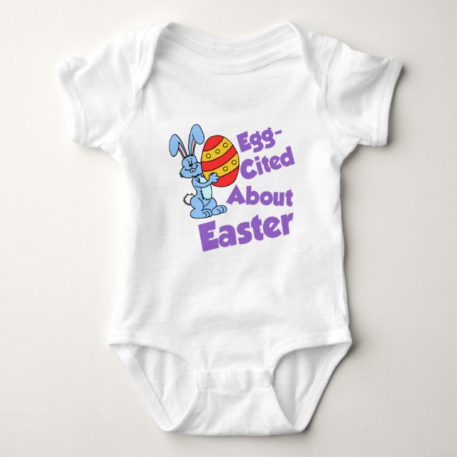 Egg-Cited About Easter Baby Bodysuit (Front)