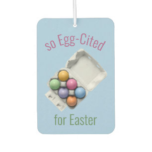 Egg-Cited for Easter Coloured Easter Eggs in Carto Car Air Freshener