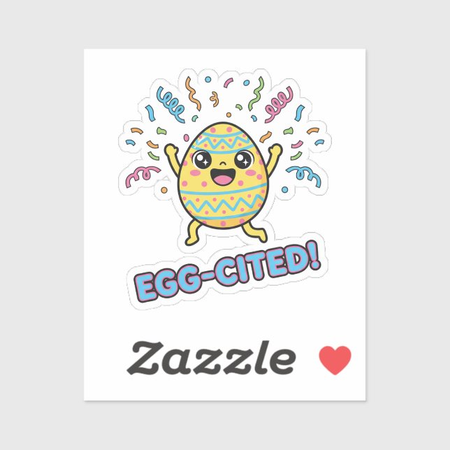 Egg-cited! Funny Jumping Easter Egg Confetti  (Sheet)