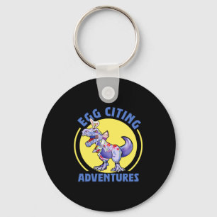 Egg Citing Adventures Easter T Rex Dinosaur Bunny Key Ring